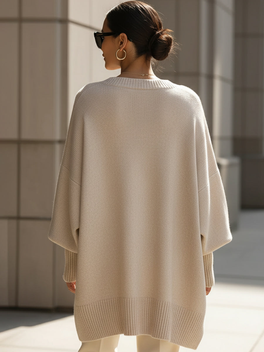 Clare - Chic Oversized Drape Sweater