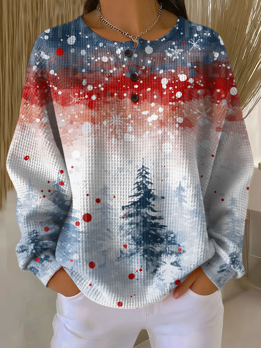 Alva - Christmas Sweater with Soft Pine Tree Pattern