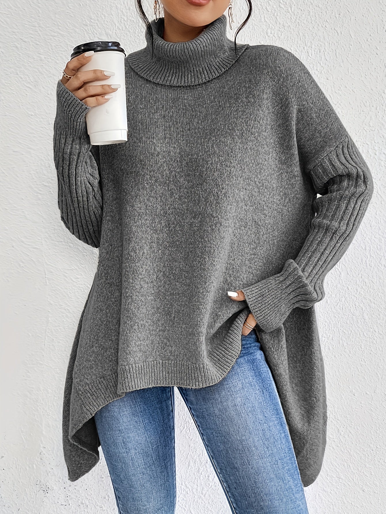 Isla - Cozy Turtleneck Oversized Sweater