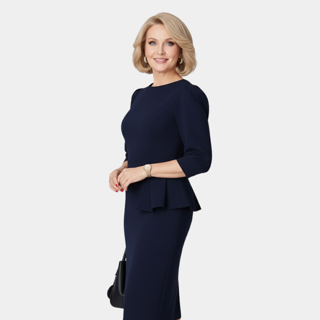 Claudine Bloom - Refined Ruffle Midi Dress