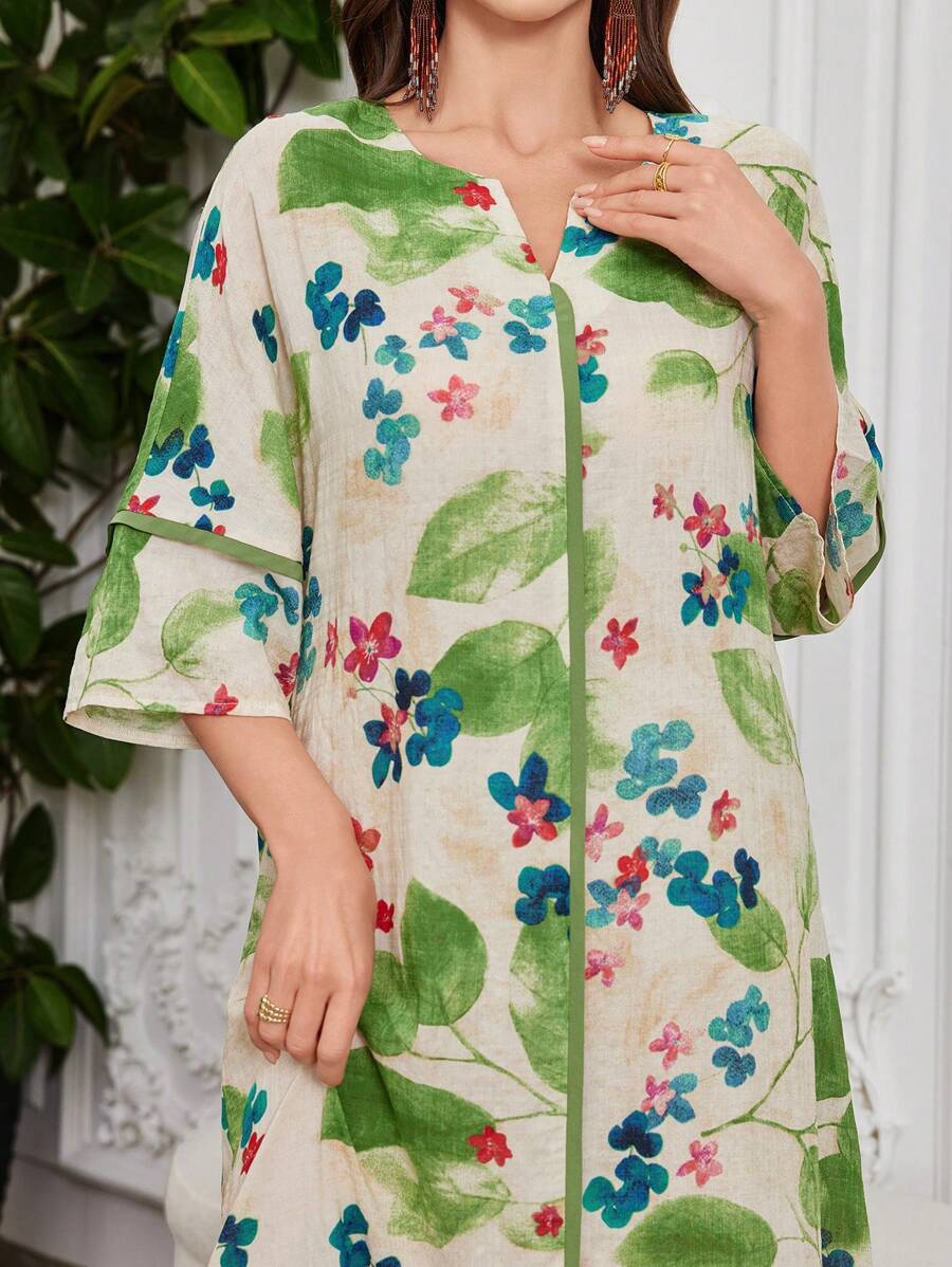 Flora - Floral Print Ruffle Dress