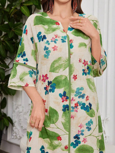 Flora - Floral Print Ruffle Dress