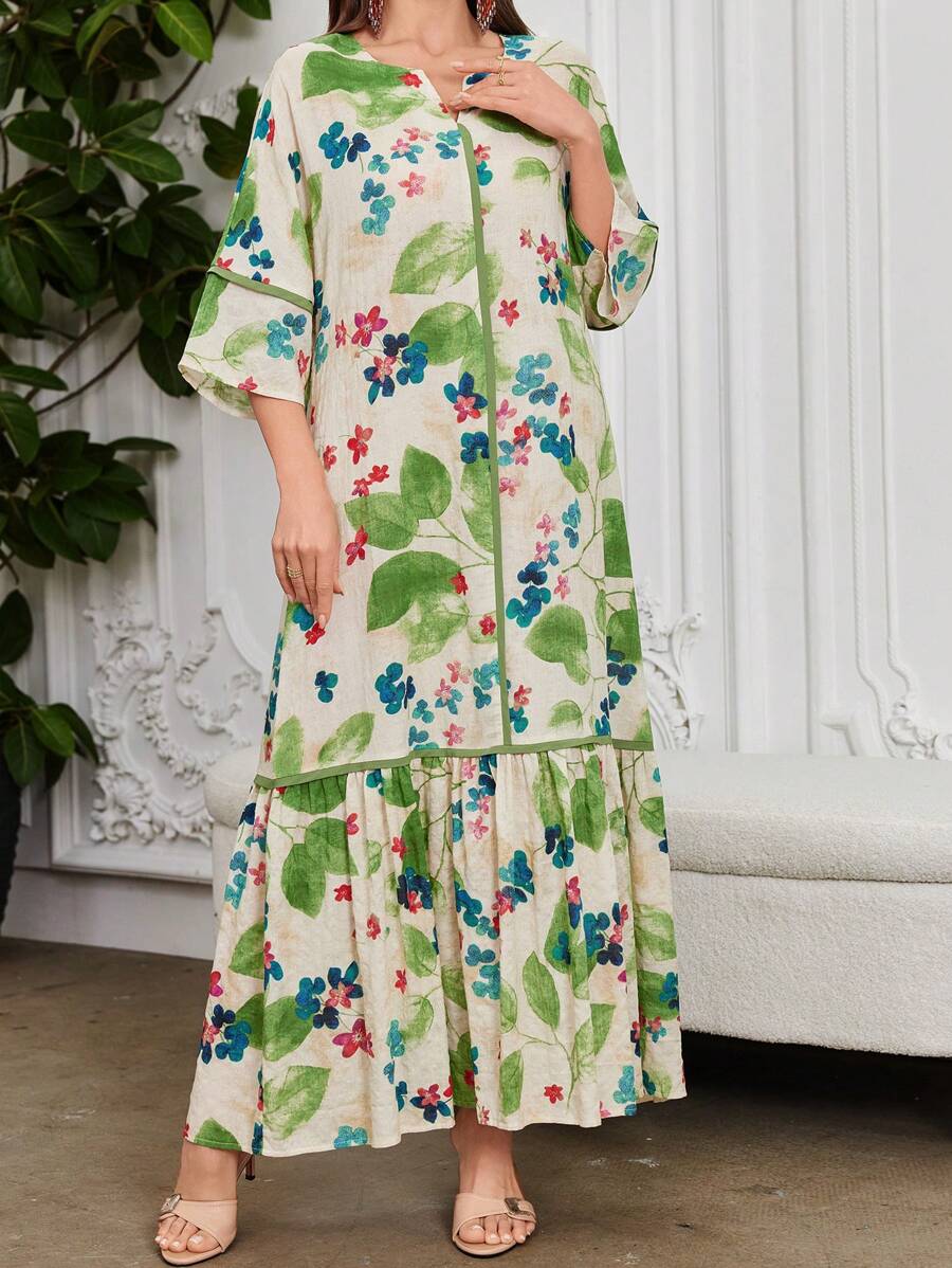 Flora - Floral Print Ruffle Dress