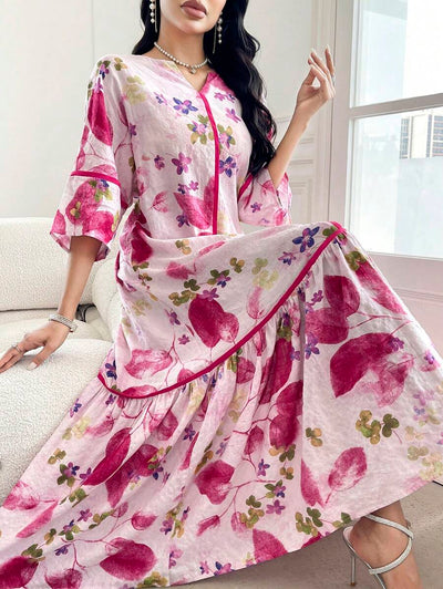 Flora - Floral Print Ruffle Dress