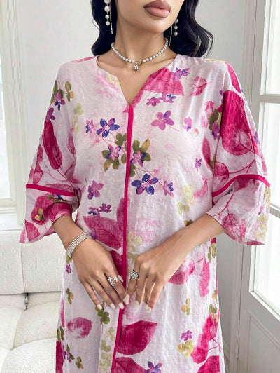 Flora - Floral Print Ruffle Dress