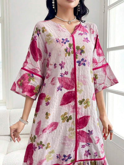 Flora - Floral Print Ruffle Dress