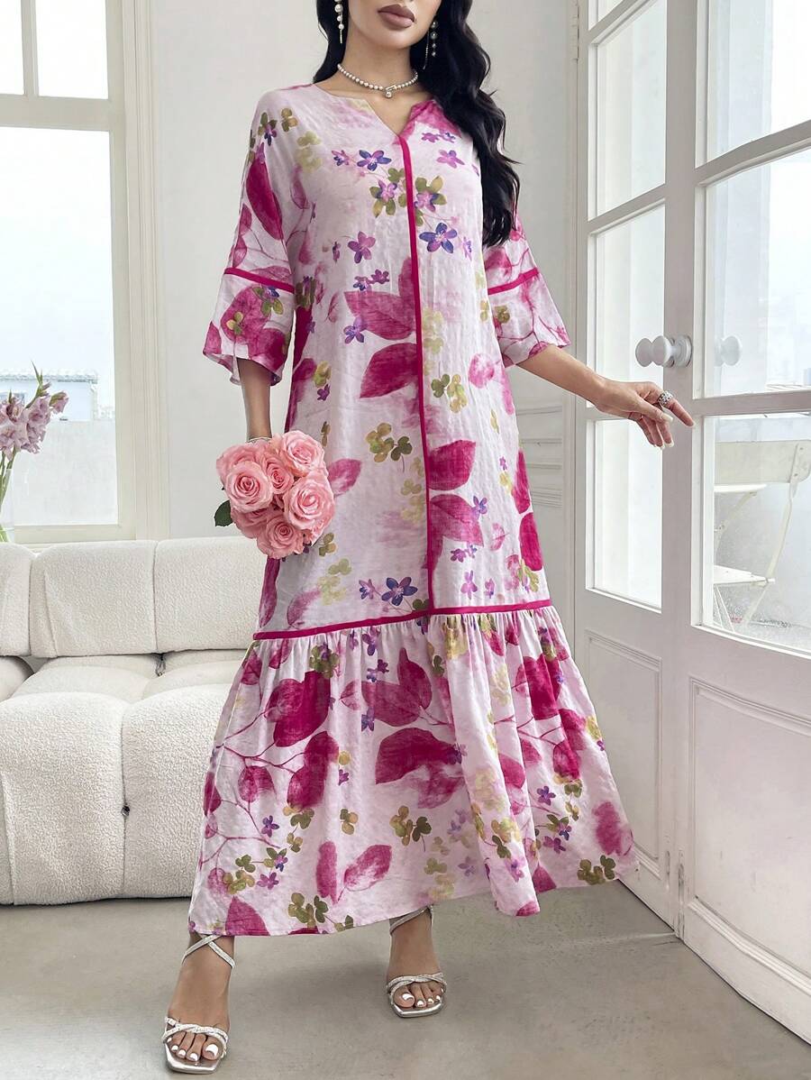 Flora - Floral Print Ruffle Dress