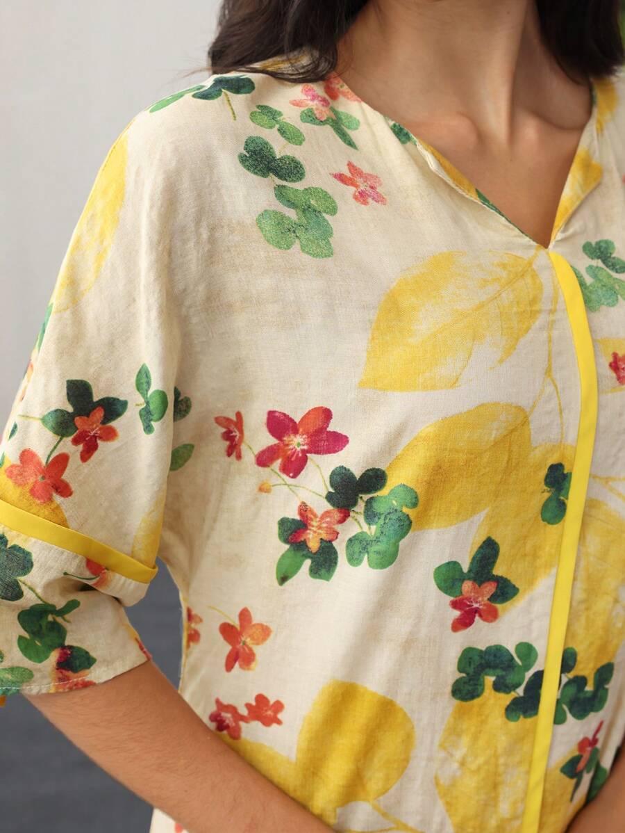 Flora - Floral Print Ruffle Dress