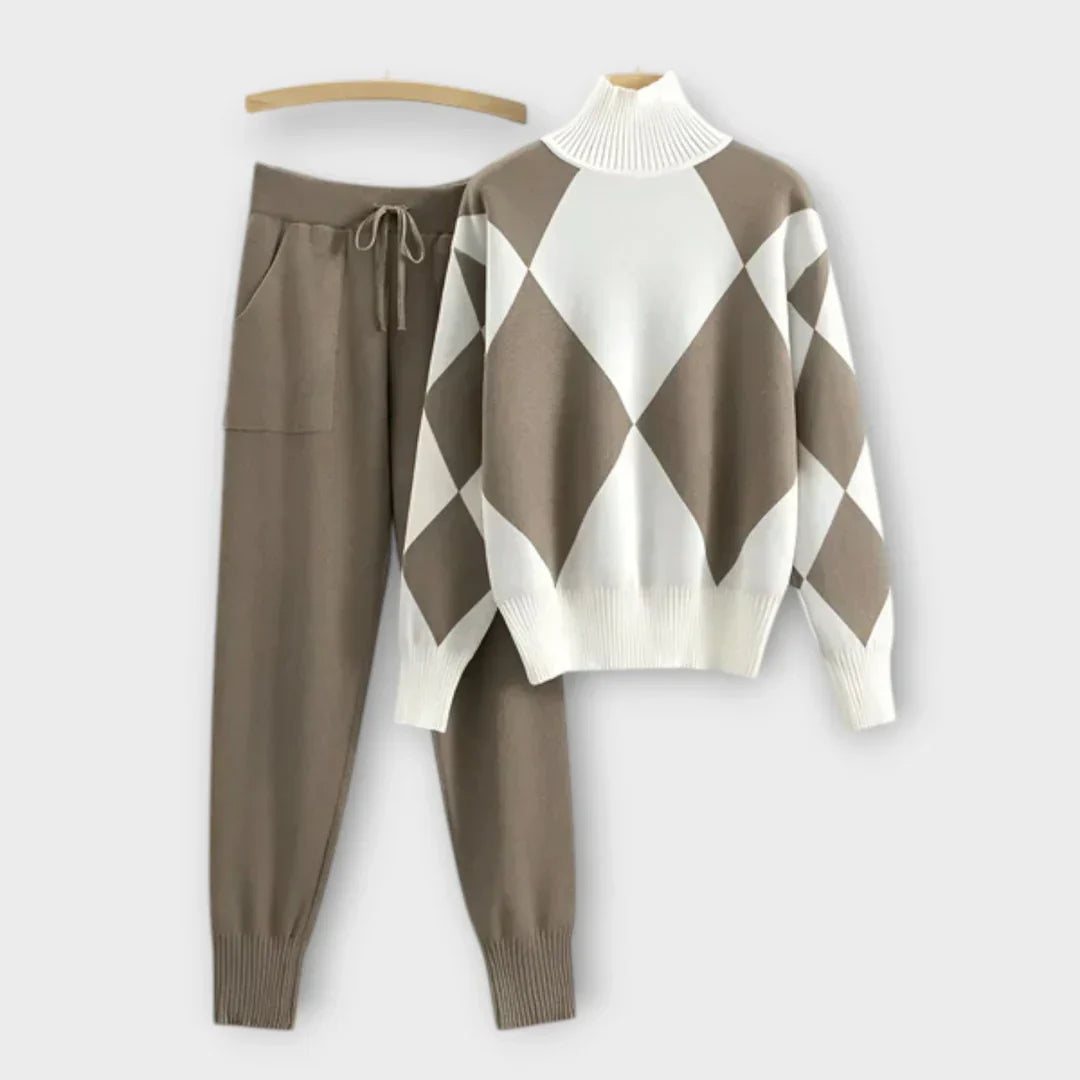 Madison - Argyle Knit Lounge Set