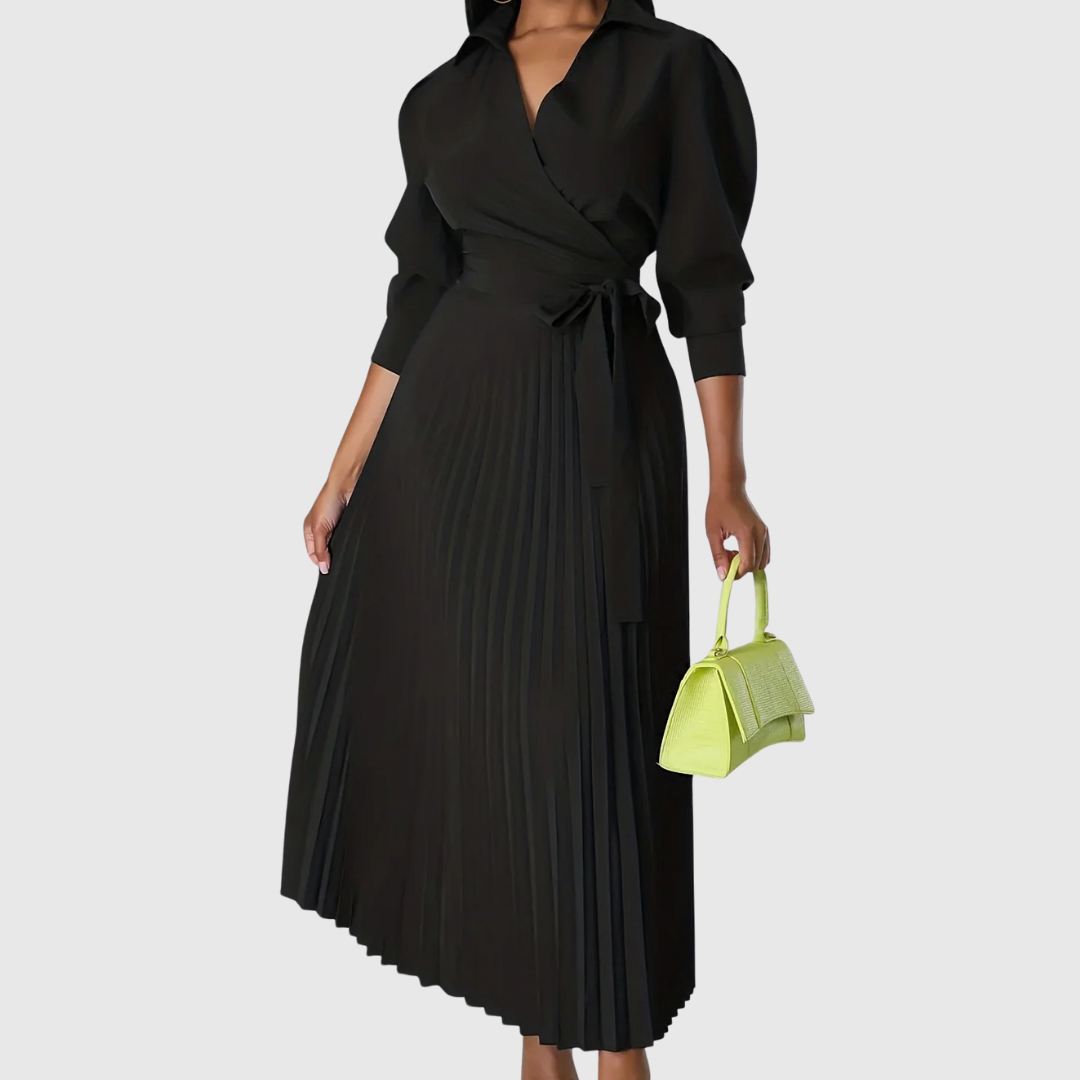 Evelina - Soft Pleated Midi Dress
