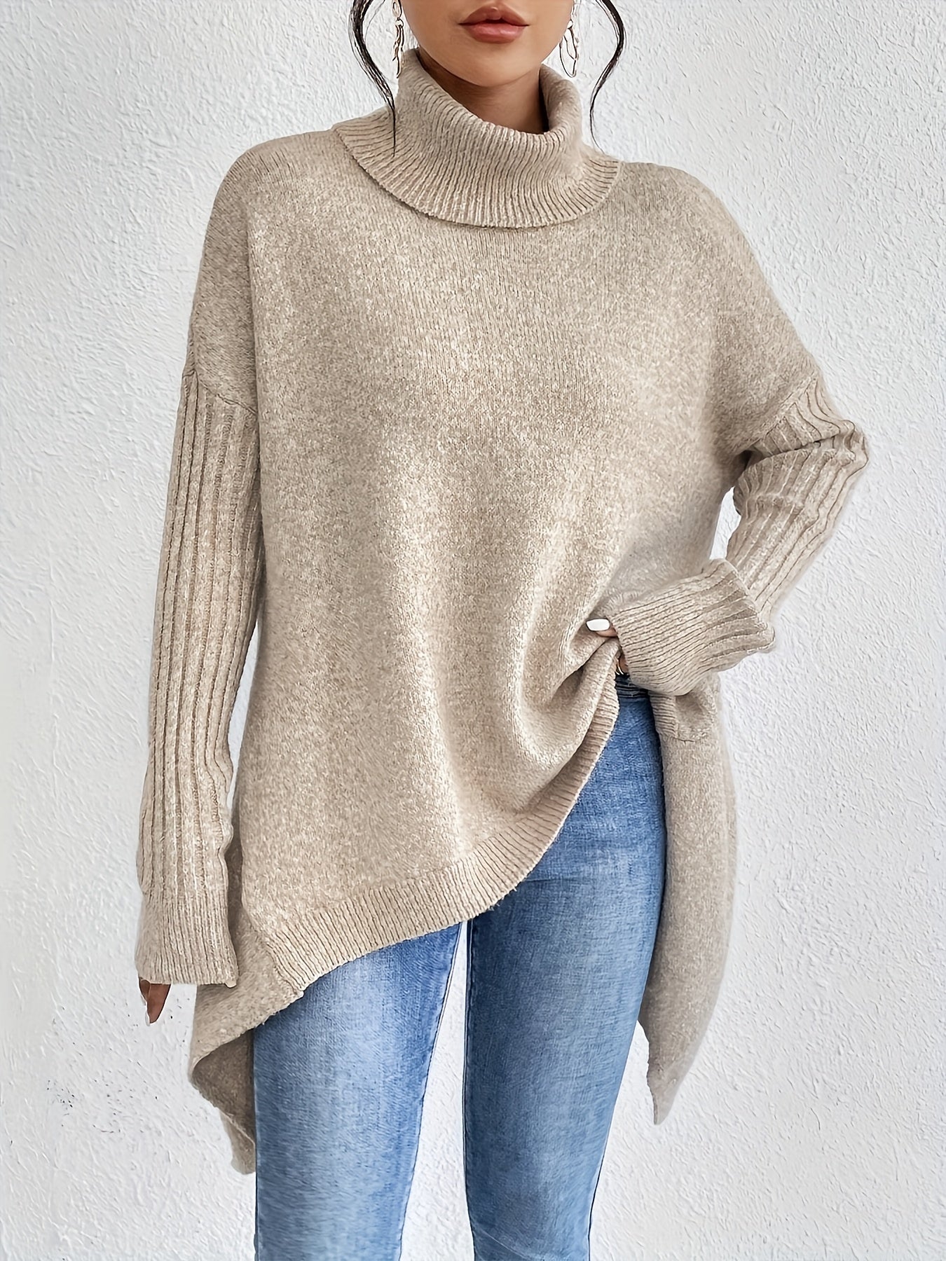 Isla - Cozy Turtleneck Oversized Sweater