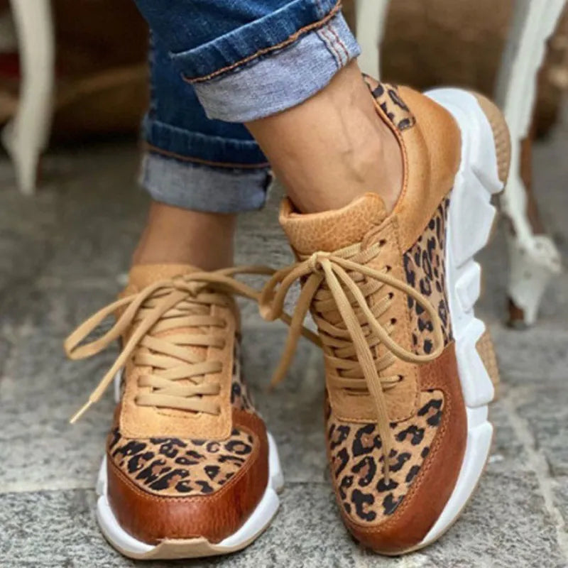 Ember - Comfortable Leopard Sneakers
