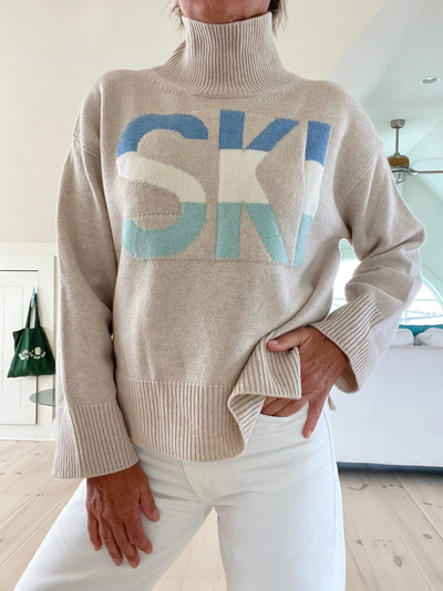 Retro Turtleneck Ski Sweater