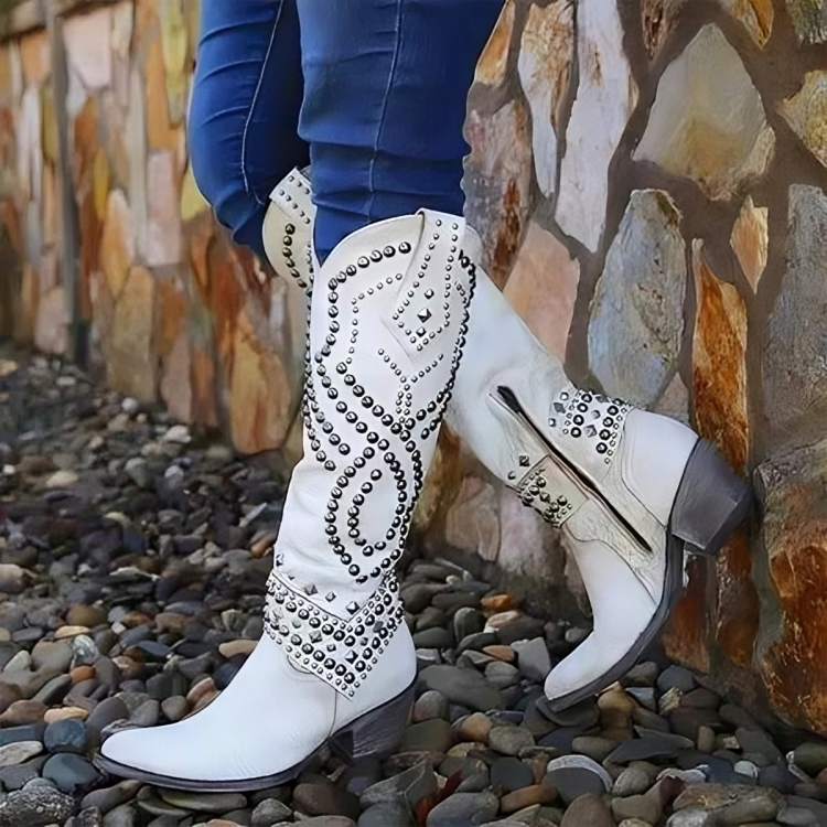 Reina - Western Embroidered Cowgirl Boots