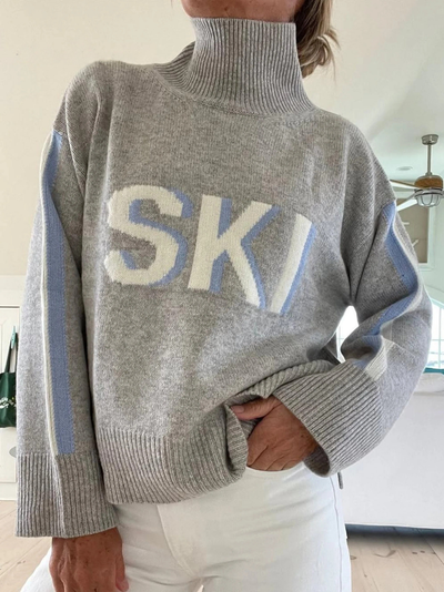 Retro Turtleneck Ski Sweater