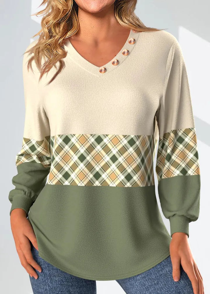 Annelie - Sweater with Checked Detail
