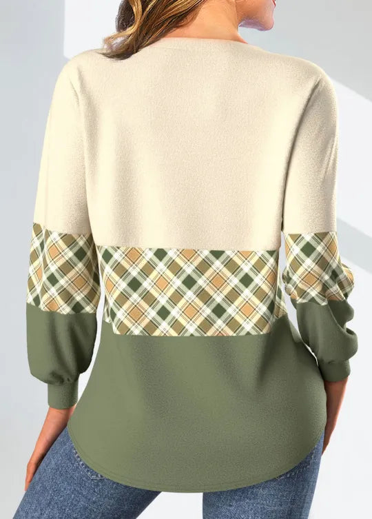 Annelie - Sweater with Checked Detail
