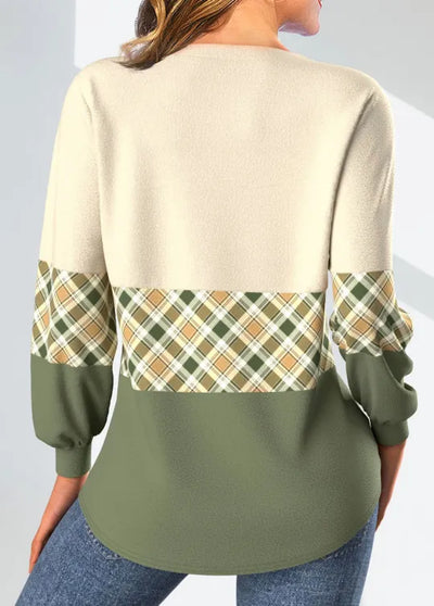 Annelie - Sweater with Checked Detail