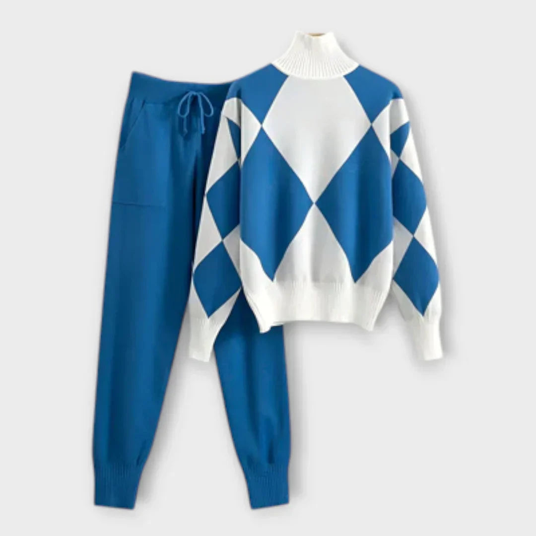 Madison - Argyle Knit Lounge Set