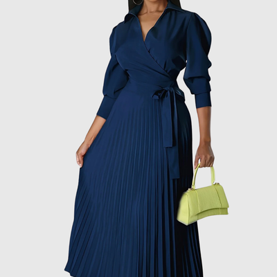 Evelina - Soft Pleated Midi Dress