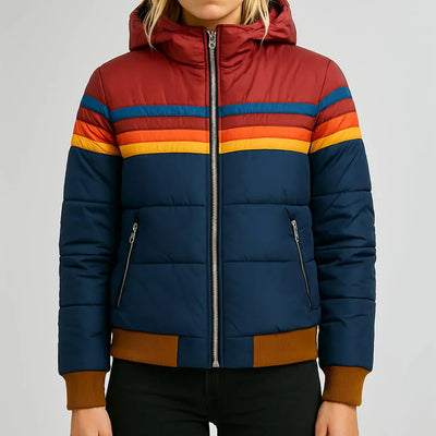 Sierra - Retro Colorblock Winter Jacket