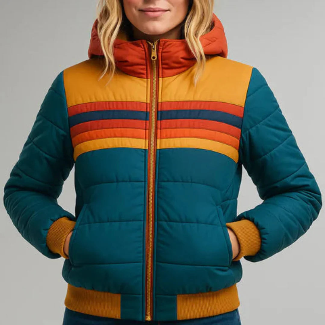 Sierra - Retro Colorblock Winter Jacket