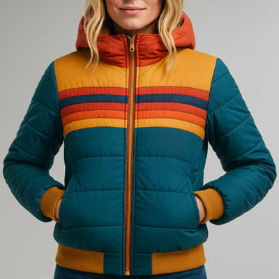 Sierra - Retro Colorblock Winter Jacket