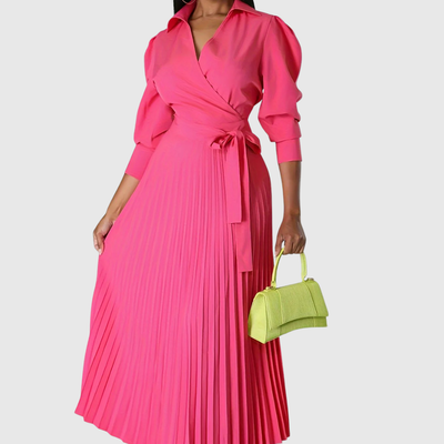 Evelina - Soft Pleated Midi Dress