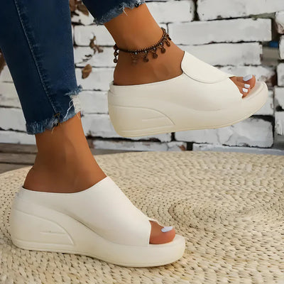 Eliza - Slip-On Wedge Sandals