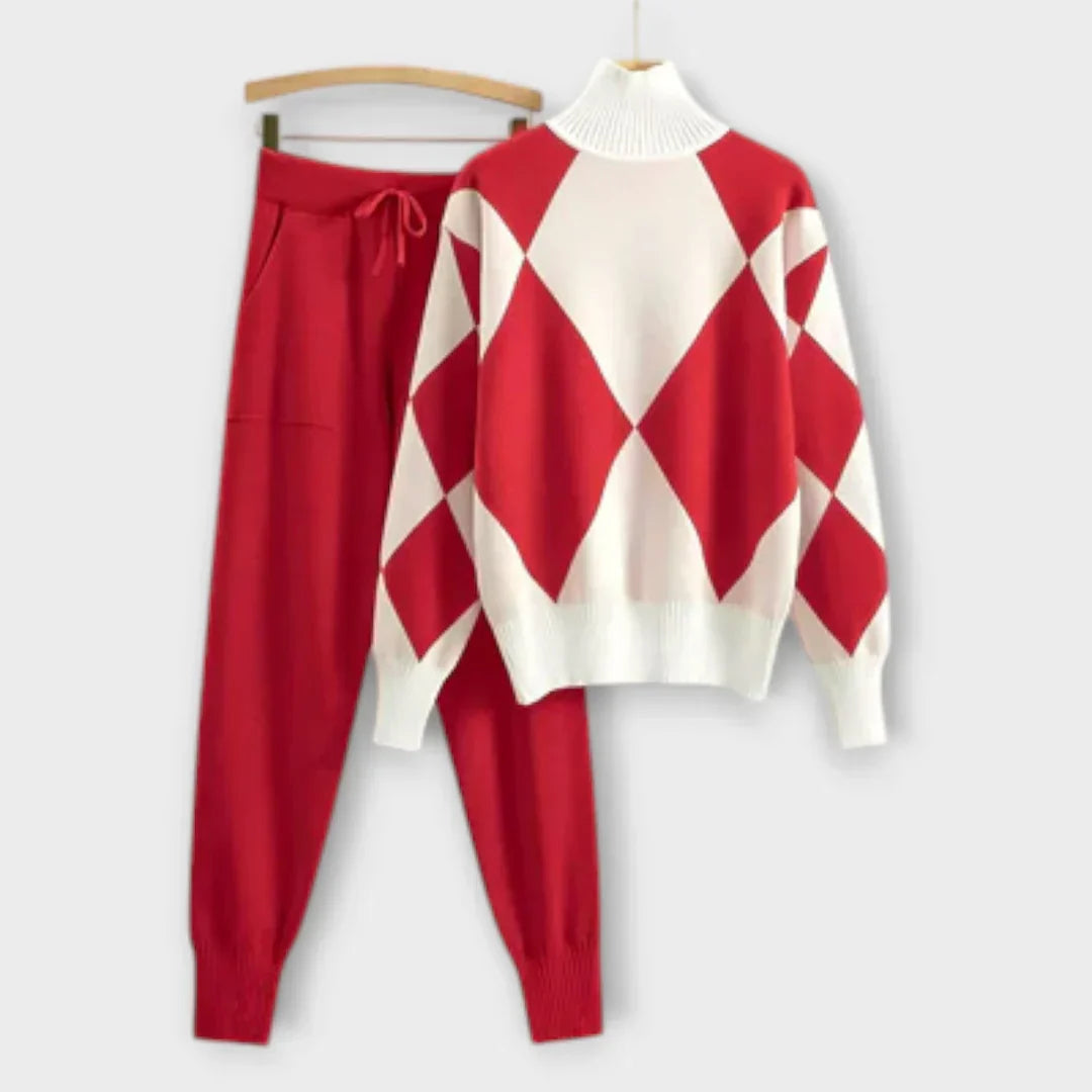 Madison - Argyle Knit Lounge Set