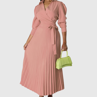 Evelina - Soft Pleated Midi Dress