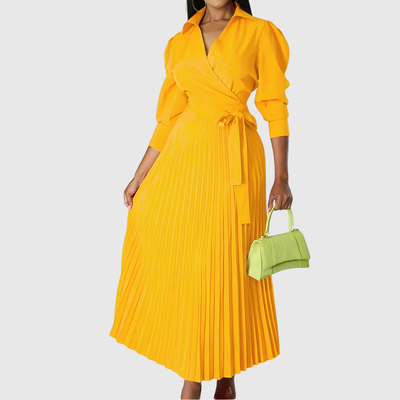 Evelina - Soft Pleated Midi Dress
