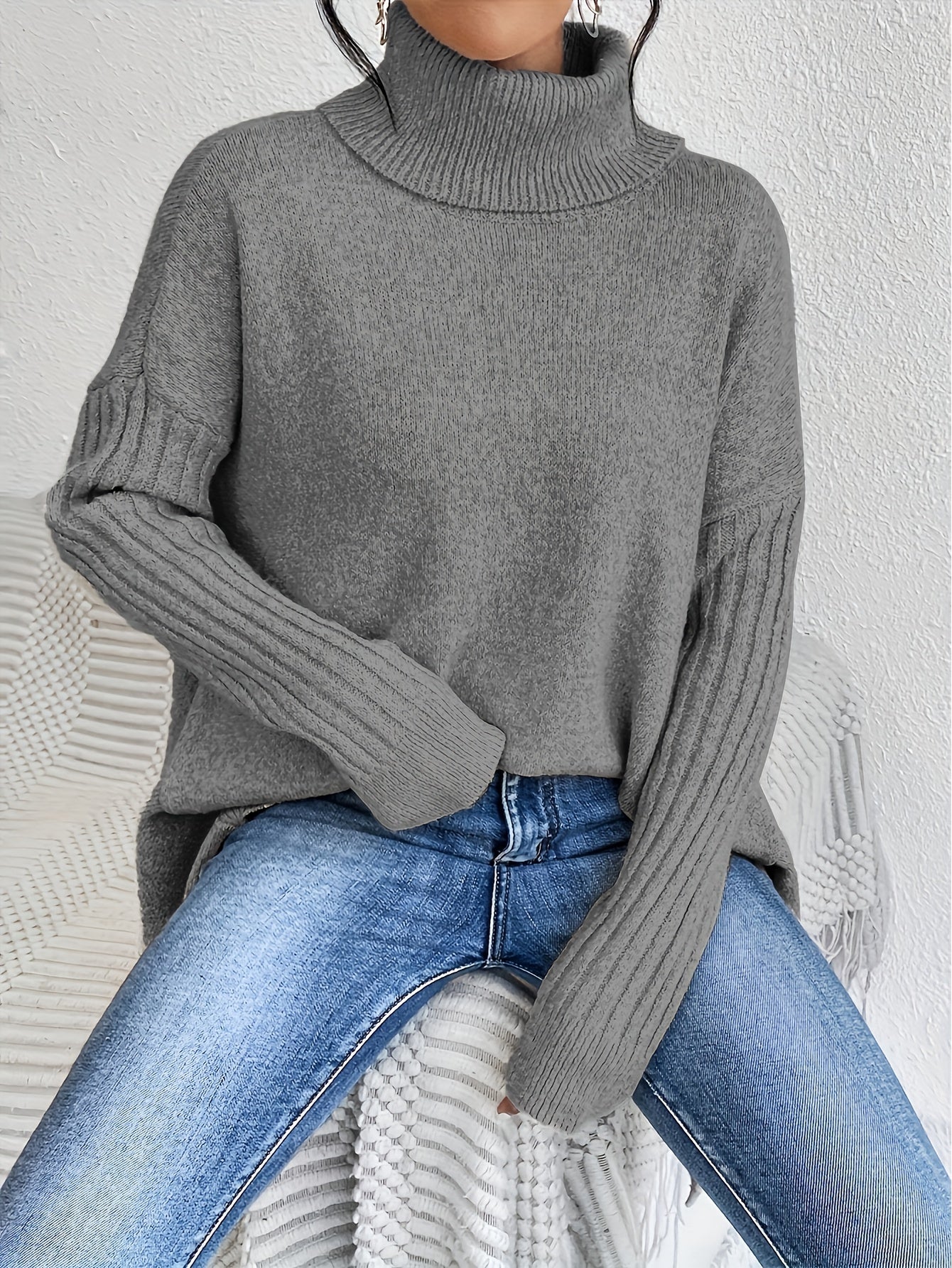 Isla - Cozy Turtleneck Oversized Sweater