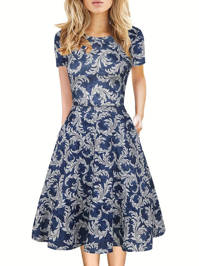 Evelyn Quinn - Retro A-Line Summer Dress