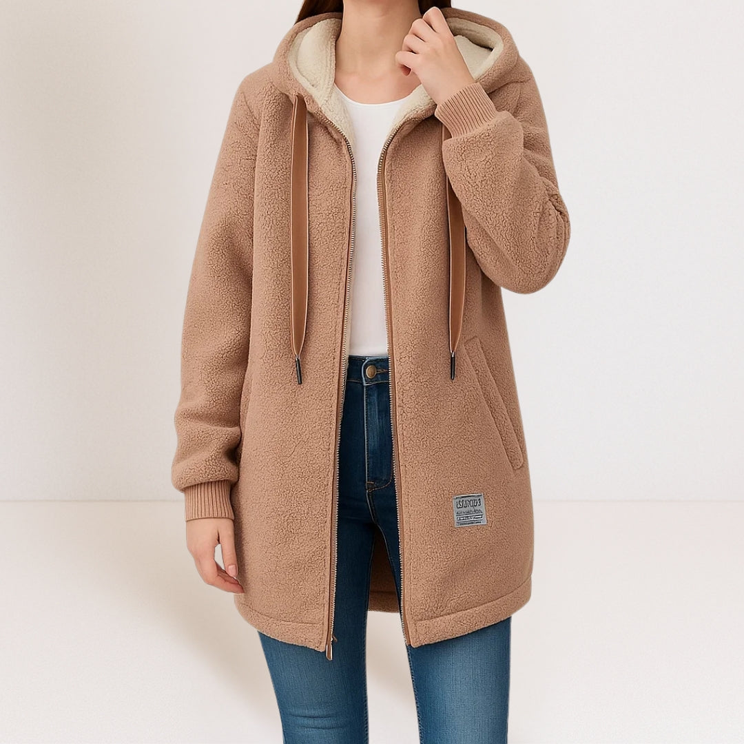 Lisa - Cozy Longline Hooded Jacket