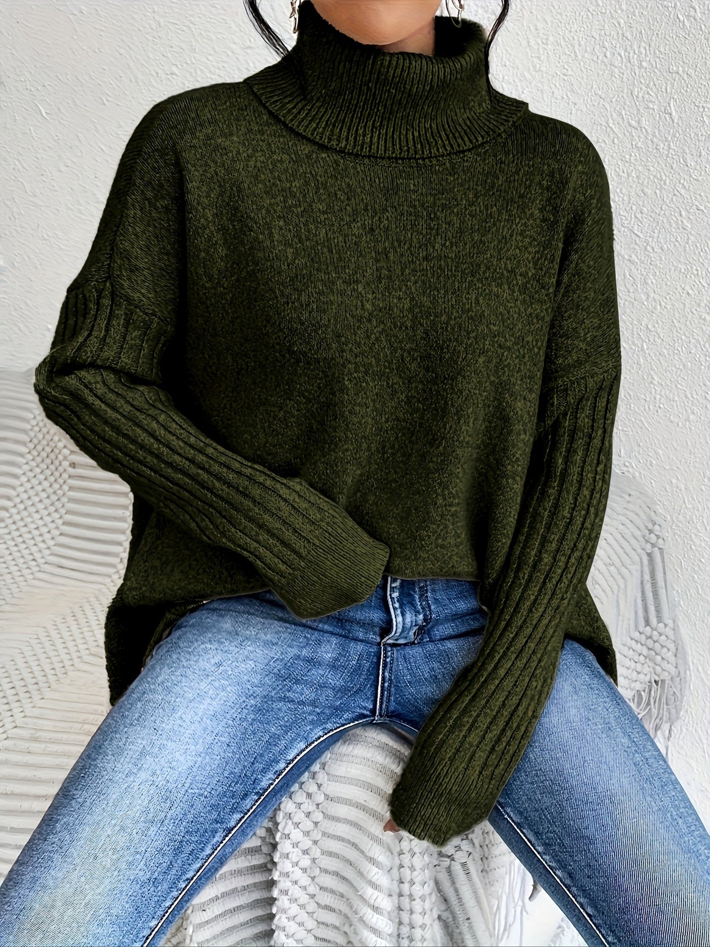 Isla - Cozy Turtleneck Oversized Sweater