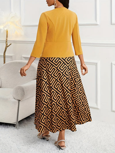 Amelie Lane - Printed Belted Two-Piece Set