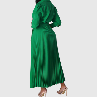 Evelina - Soft Pleated Midi Dress