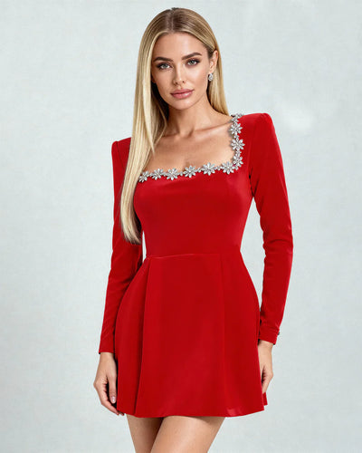 Brooke - Elegant Long Sleeve Mini Dress