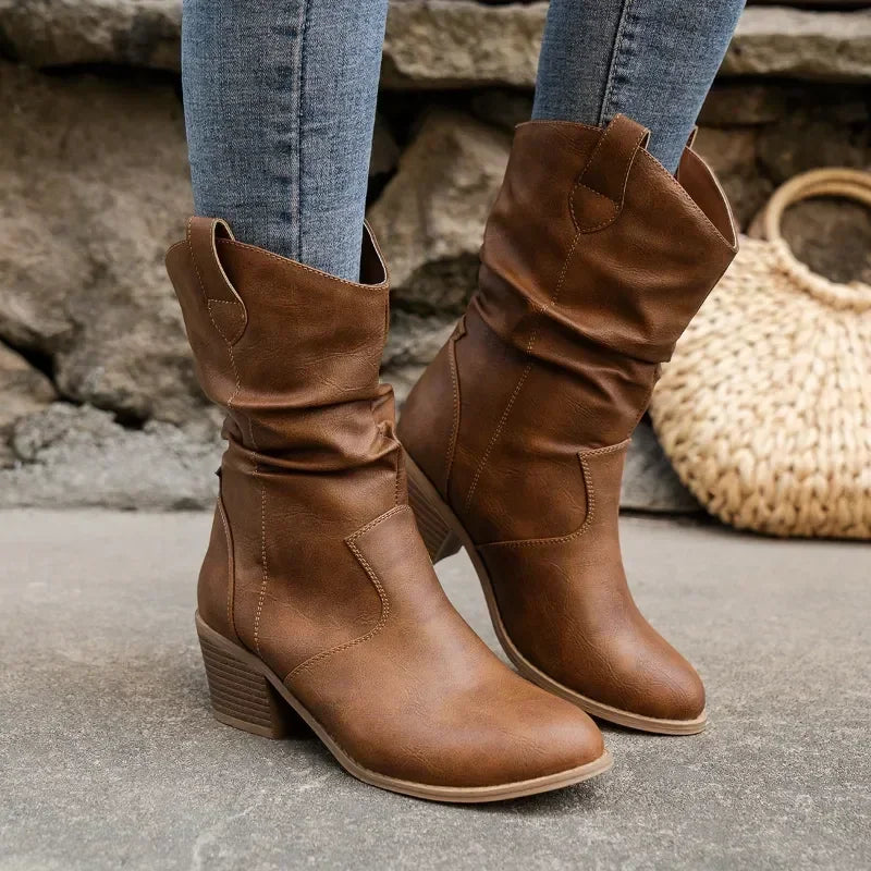 Nancy & Ruth | Classic Mid-Calf Western Boots