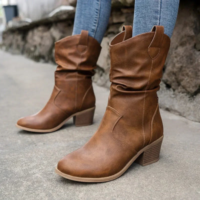Nancy & Ruth | Classic Mid-Calf Western Boots