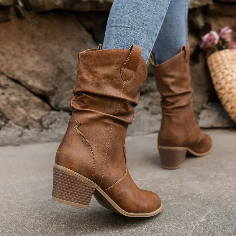 Nancy & Ruth | Classic Mid-Calf Western Boots