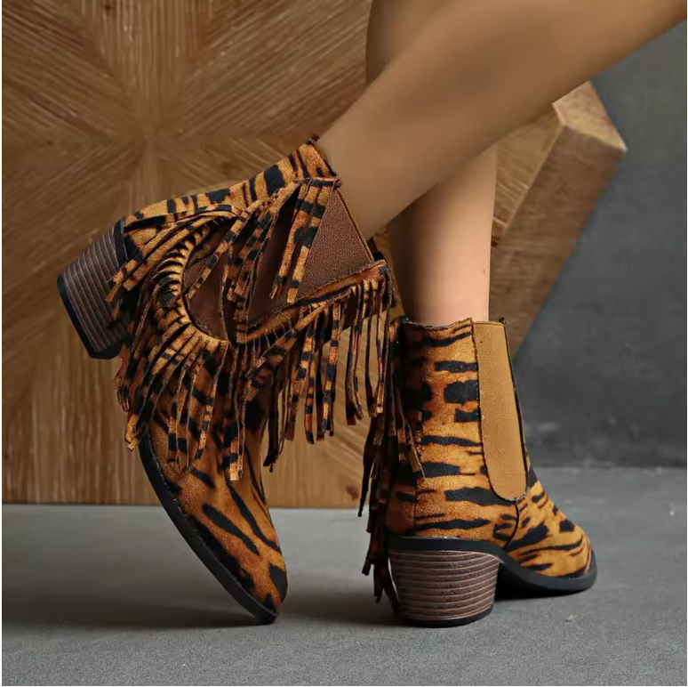 Nancy & Ruth | Luxury Fringe Ankle Boots