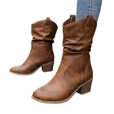 Nancy & Ruth | Classic Mid-Calf Western Boots