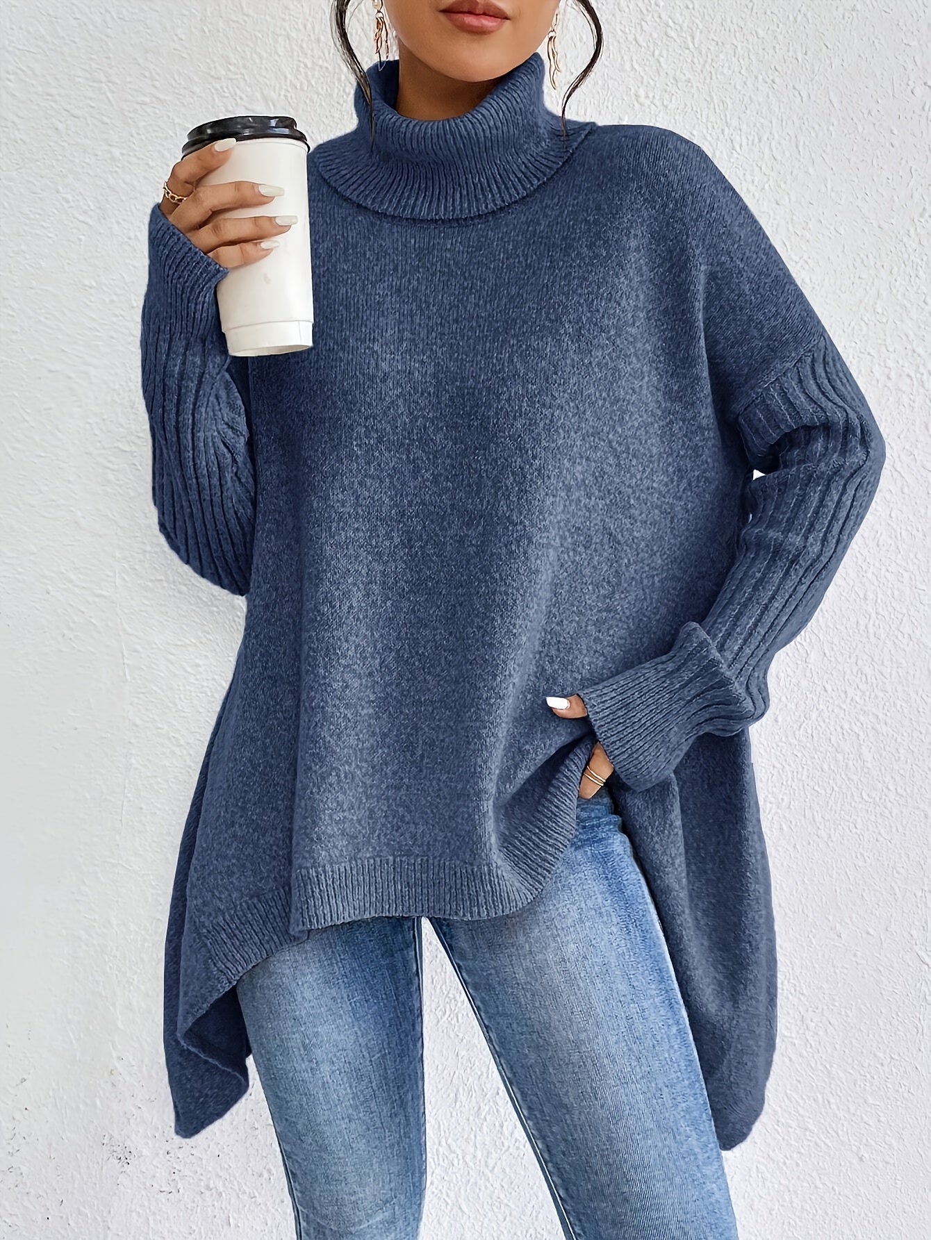Isla - Cozy Turtleneck Oversized Sweater