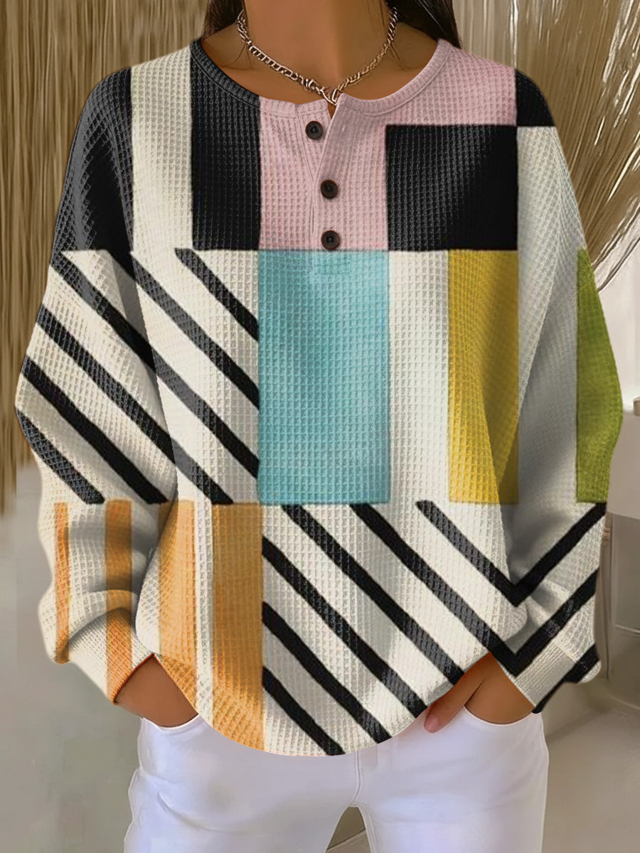 Karin - Sweater with Colorful Check Pattern