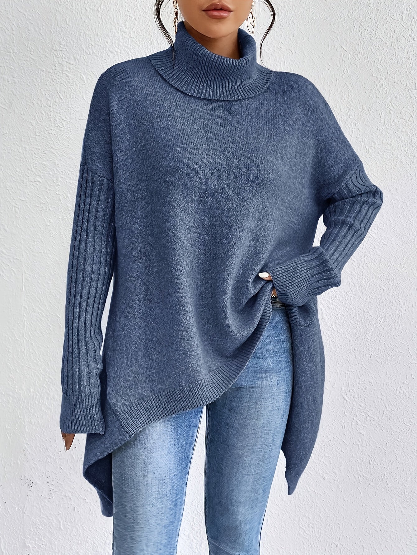 Isla - Cozy Turtleneck Oversized Sweater