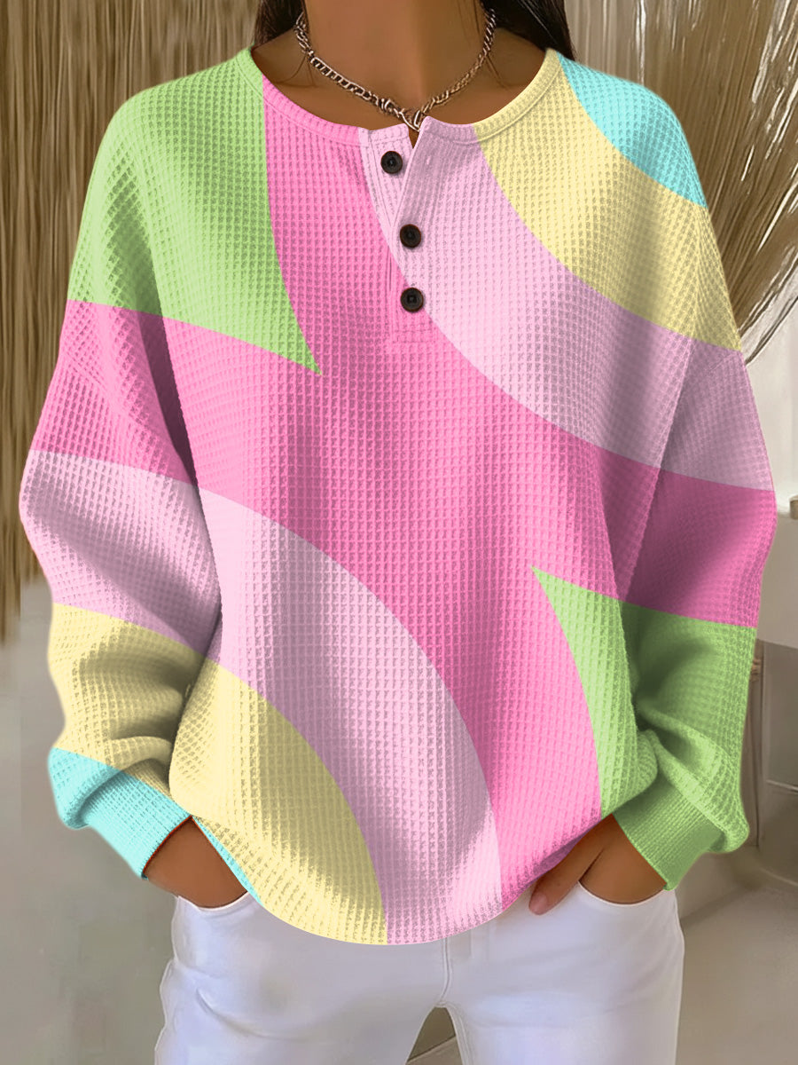 Vera - Sweater with Abstract Geometric Pattern